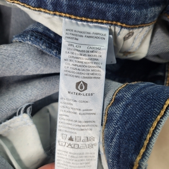 Levi’s Cropped Heritage Plus Size Blue Jeans. Straight Loose Fit. 28W - Picture 12 of 14